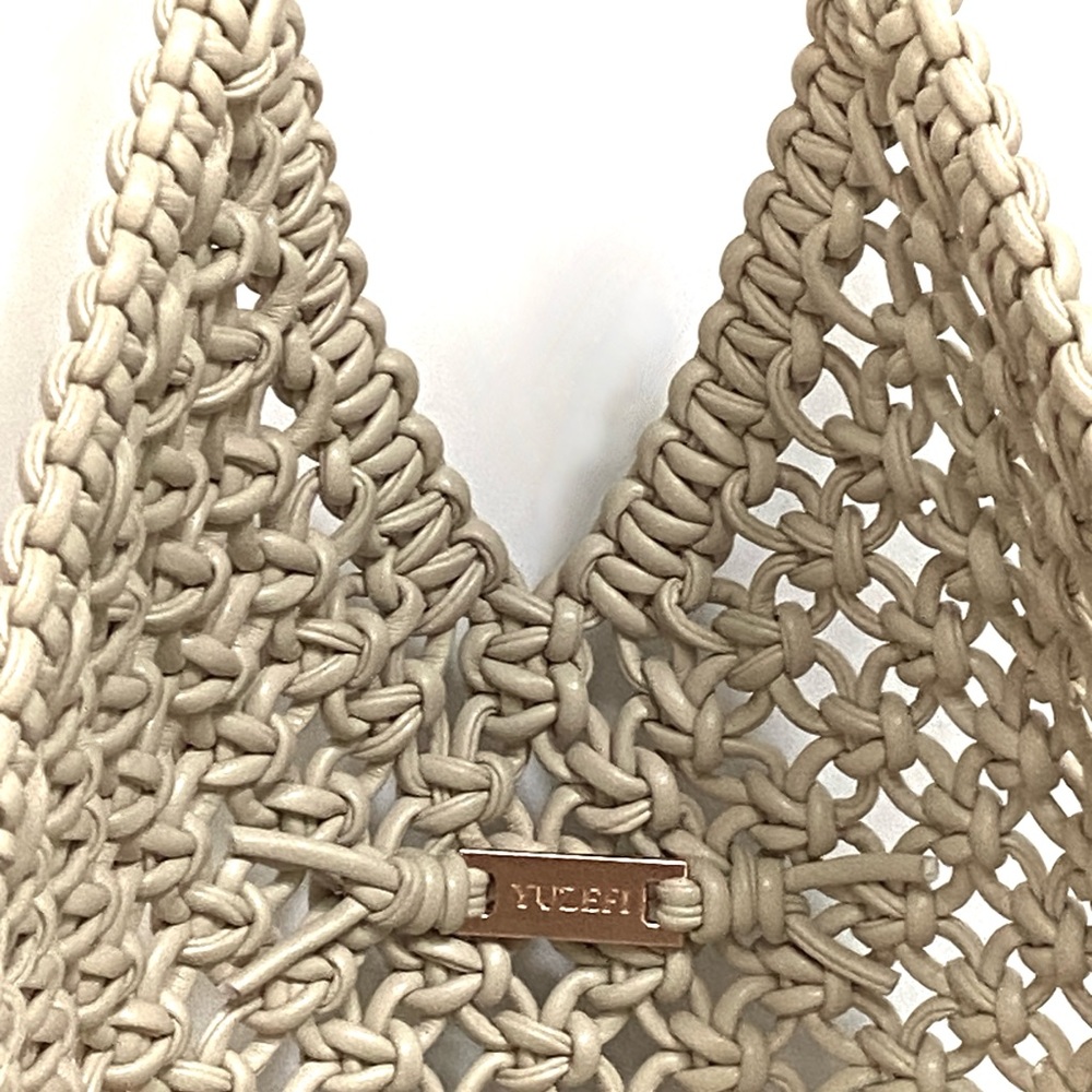 Yuzefi Large Woven Fringe Vegan Leather Tote Bag - Picture 14 of 16